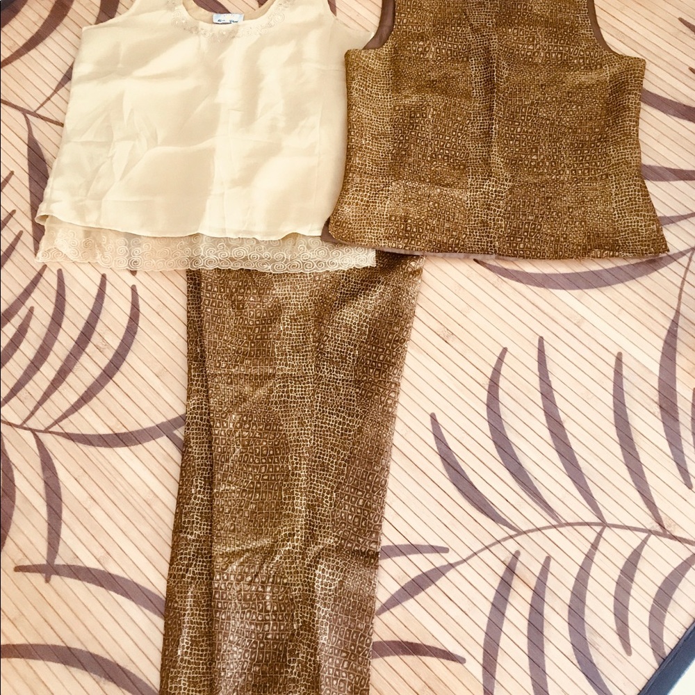 Anne Carson Silk Pant Suit